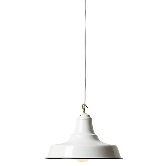 LAKIEROWANA LAMPA WISZĄCA YORK BIAŁA 35 CM